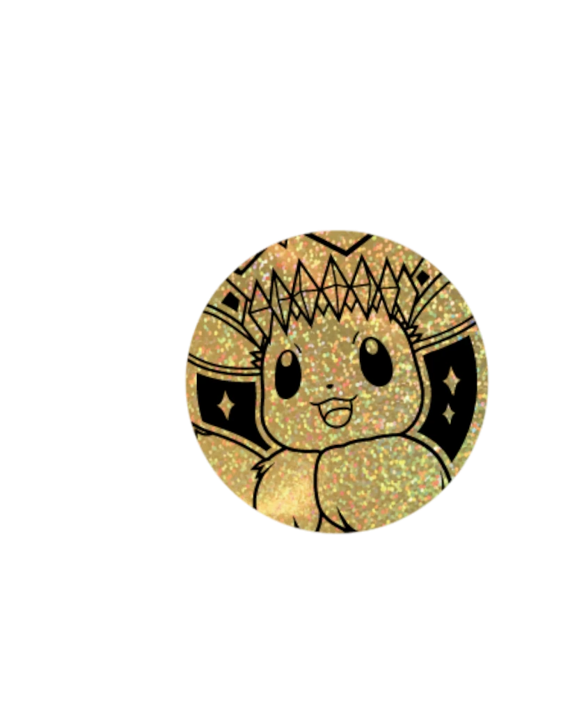 Terastal Gathering Coin Set Box - Evee Rare Gold Coin.webp