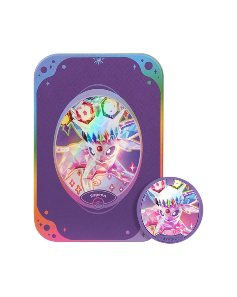Terastal Gathering Status Coin Tin Box - Espeon Common Tin.webp