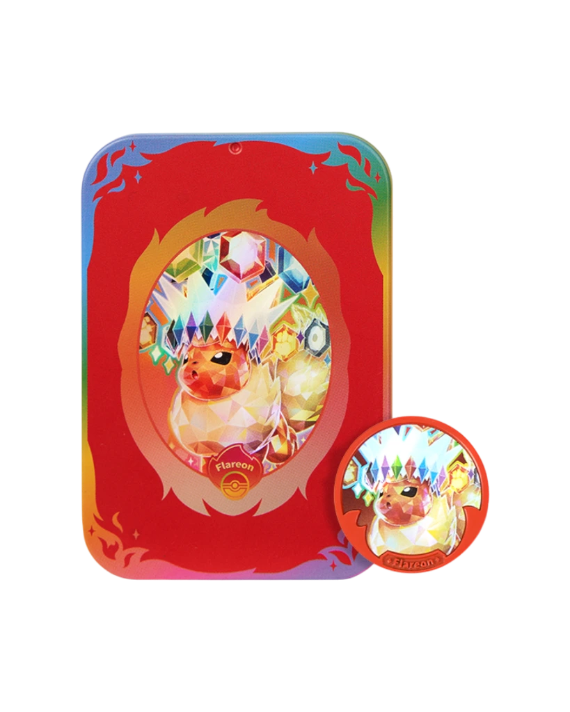 Terastal Gathering Status Coin Tin Box - Flareon Common Tin.webp