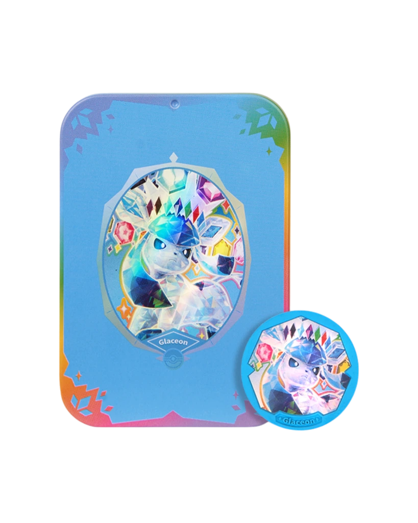 Terastal Gathering Status Coin Tin Box - Glaceon Common Tin.webp