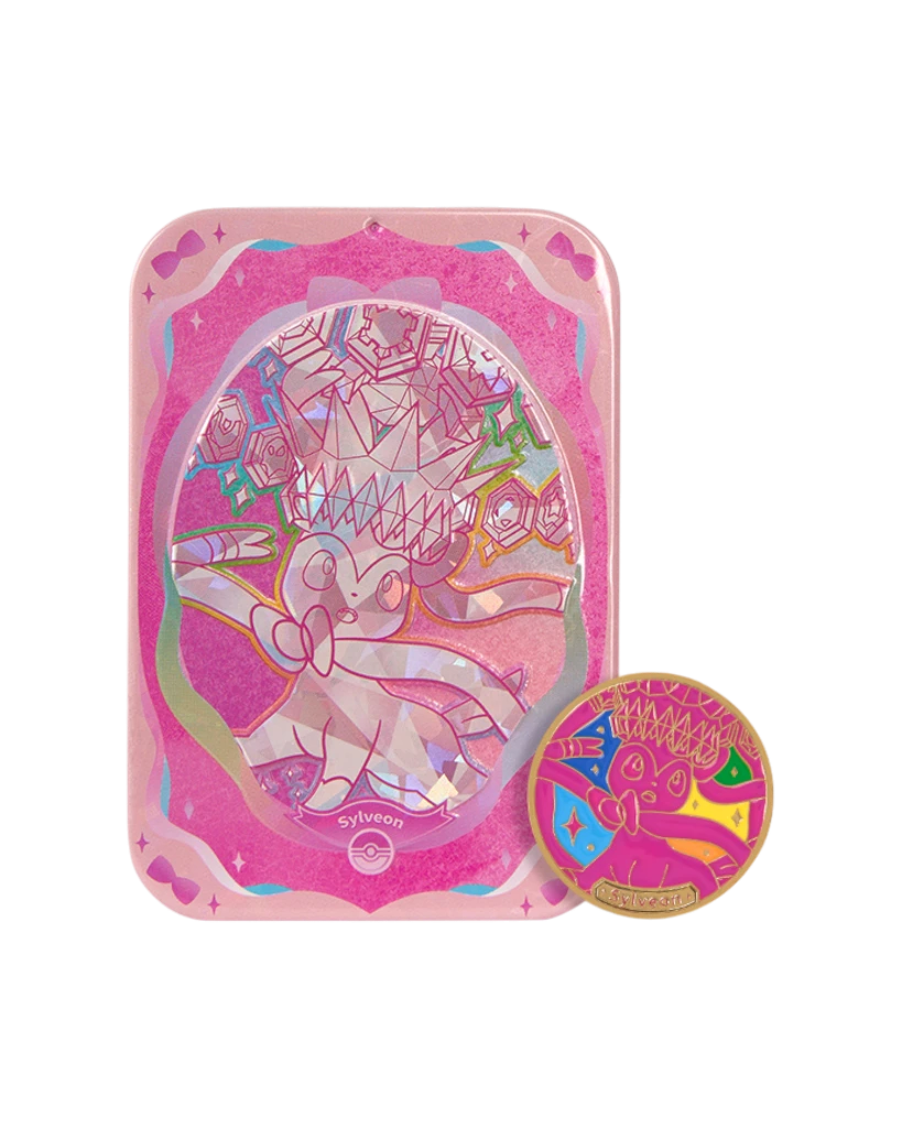 Terastal Gathering Status Coin Tin Box - Sylveon Ultra Rare Tin.webp