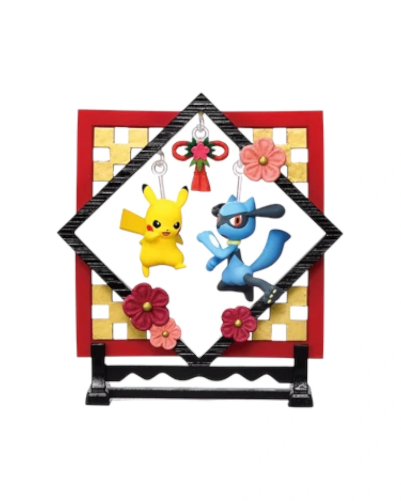 Pokemon Re-Ment Funwari Yurarin Pikachu and Riolu.webp