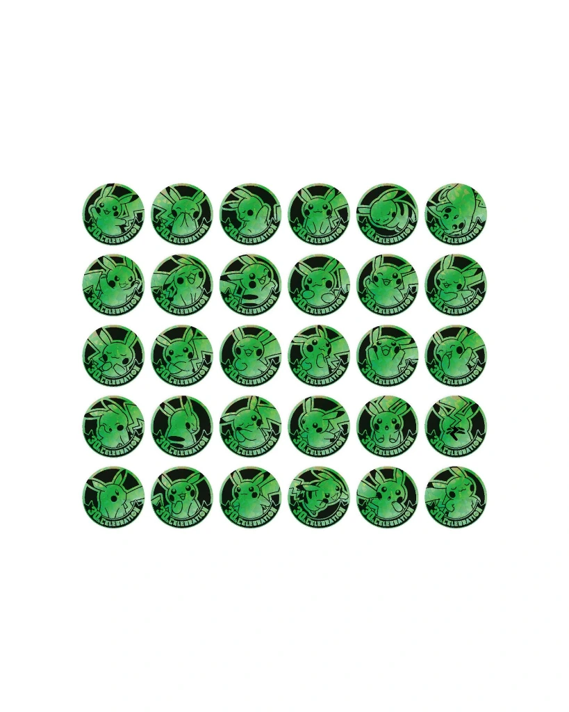 Pokemon 30th celebration coin set green chinese.webp