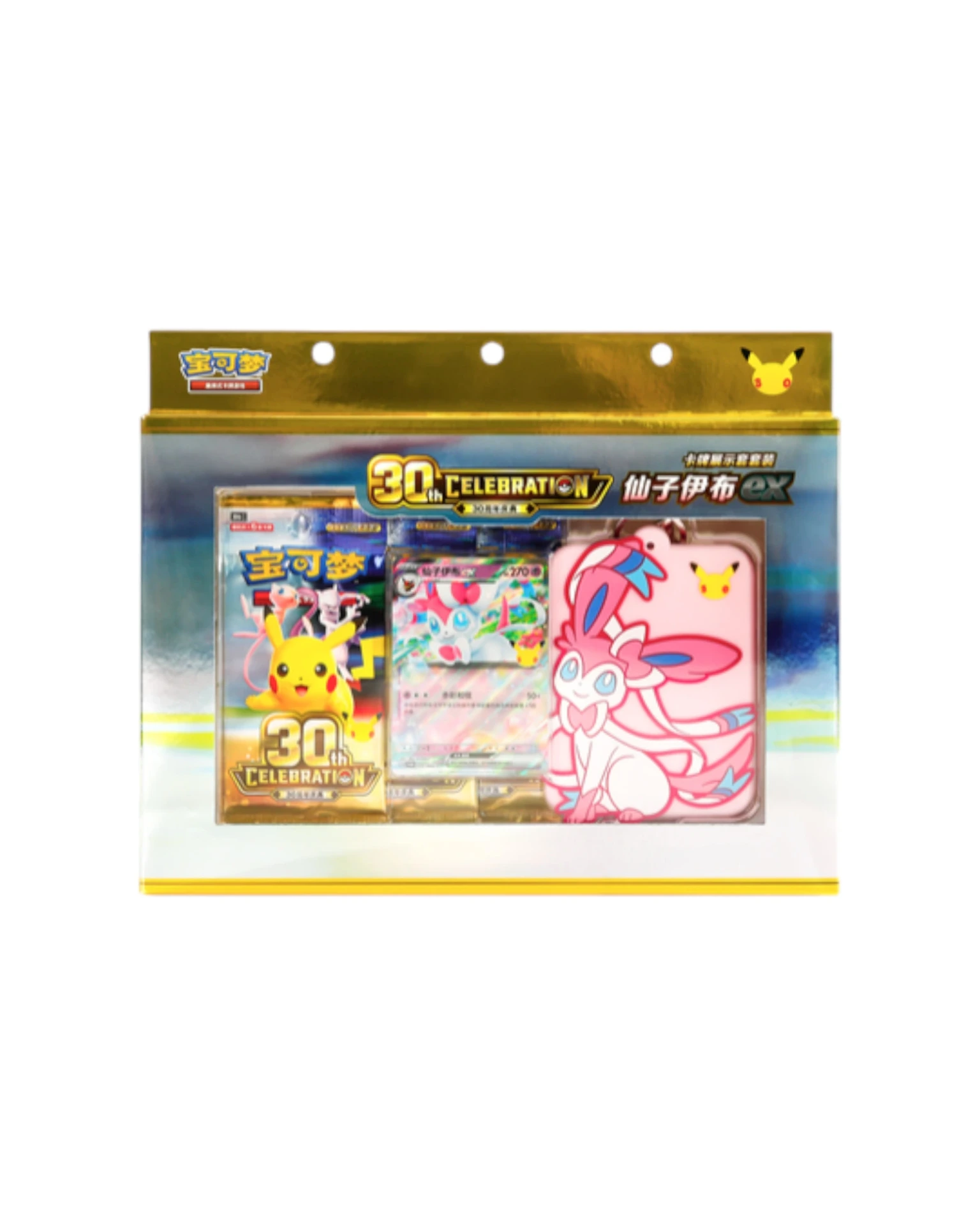 [08-30TH-05-01-0002] Pokémon: 30th Celebration Sylveon Card Display Set - Simplified Chinese
